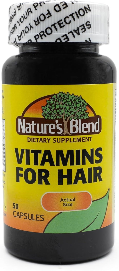 Nature's Blend Vitamins for Hair Capsules, 50 Ct