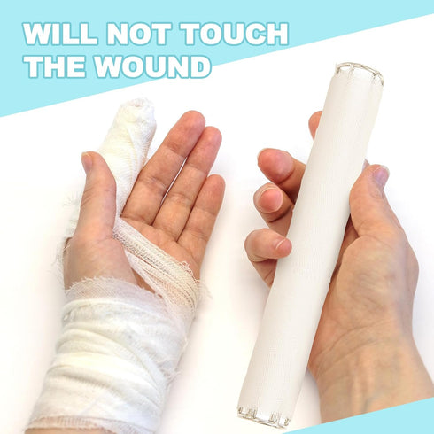 Zonon 4 Pcs Metal Cage Applicator, Tubular Gauze Bandage Applicator Tube for Fingers (1.18 x 7.5 Inch)