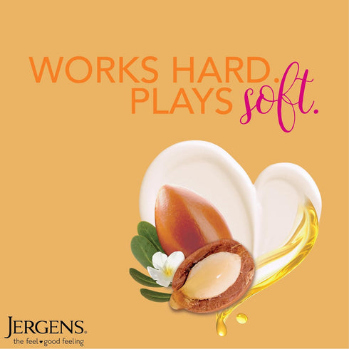 Jergens Deep Restoring Argan Oil Moisturizer, Soothing Body and Hand Lotion, 16.8 oz