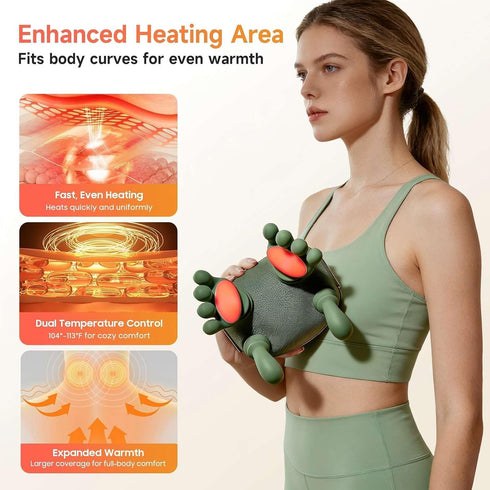 LOVMASSG 3 Shoulder and Neck Massager with Heat, Palm-Like Kneading, Adjustable Speeds, Ergonomic Design for Muscle