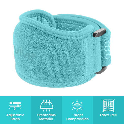 Vive Tennis Elbow Brace for Men & Women, 2 Pack for Tendonitis, Golfers Elbow, Pain Relief