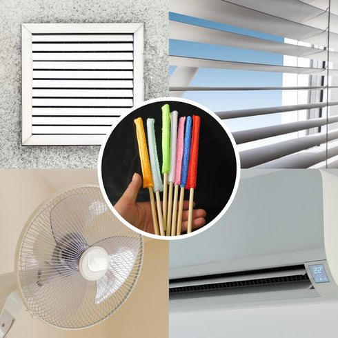 28Pcs Microfiber Detail Duster Sticks, Mini Cleaning Tool for Fan Blades, AC Vents, and Small Spaces