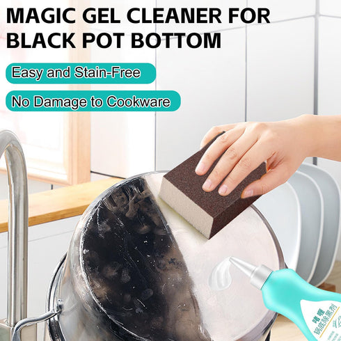Magic Gel Cleaner for Black Pot Bottom, 150 g Pot Bottom Cleaning Gel, Stainless Steel Cleaner for Burned Cookware (2