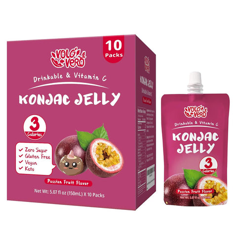Pack, 20 Pack, 0 VOLO VERO Konjac Jelly Pouch Drinkable Variety Low Calories, Sugar, Gluten Free, Keto, Collagen
