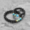 MYSTIQS Kids and Adult Matching Lava Rock Beaded Bracelets Essential Oil Diffuser Set