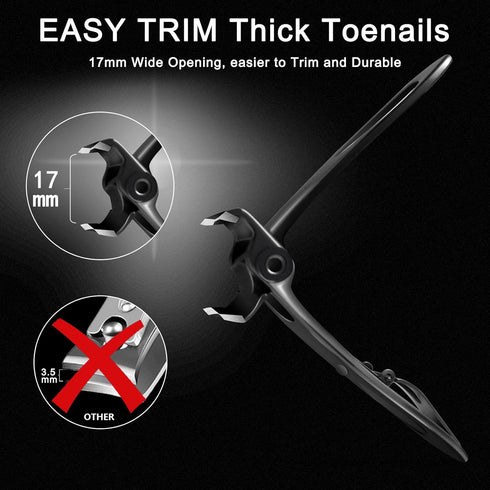 Toenail Clippers for Thick Toenails, Long Handle Wide Jaw Opening Nail Clippers for Adults, Heavy Duty for Fingernail