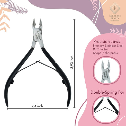 Professional Manicure Tools Cuticle Cutter & Pusher Trimmer – Perfect Nail Care Tool for Home/Spa