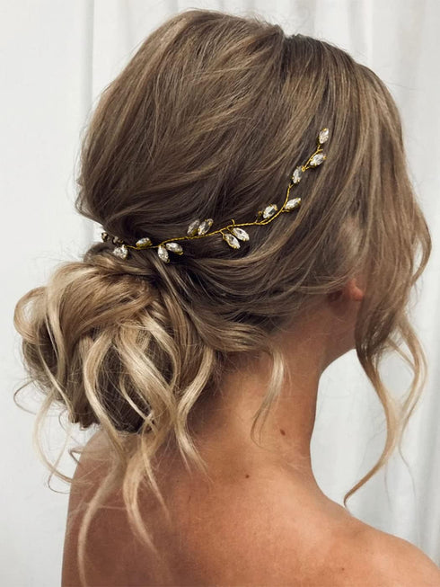 JAKAWIN Bride Rhinestone Wedding Hair Vine Crystal Headpiece Hair Accessories for Women Girls