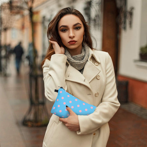 6 Pieces Makeup Bag Toiletry Pouch Waterproof Cosmetic Bag with Zipper Travel Packing Bag 8.7 x 5.3 Inch Small Cosmetic Bag Accessory Organizer for Women and Men (Polka Dots Style)