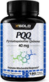 X Gold Health PQQ Supplement 40mg - 180 Veggie Capsules, Pyrroloquinoline Quinone for Mitochondrial Energy