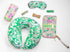 Lilly Pulitzer Hair Barrettes for Women, Assorted Cute Hair Clips/Bow Clips, Fabric Patterned Hairclip Set of 3