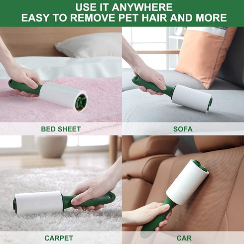 Fedicelly Extra Sticky Lint Rollers, 400 Sheets Pet Hair Remover for Laundry Clothes Furniture Carpet