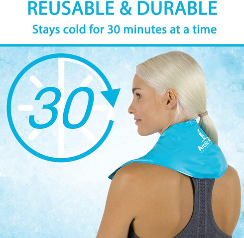 Arctic Flex Neck Ice Pack (2 Pack) - Cold Compress Shoulder Therapy Wrap for Swelling, Injuries, Headache
