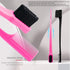 Soft 'N Style Double Sided Edge Control Hair Brush Comb Combo Pack, 6 Pieces, Pink and Black