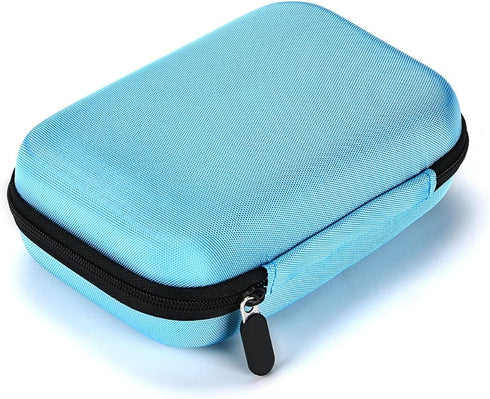 Hipiwe Hard Shell Essential Oil Carrying Case for 12 Bottles, Travel Size Essential Oils Bag Organizer (Blue)