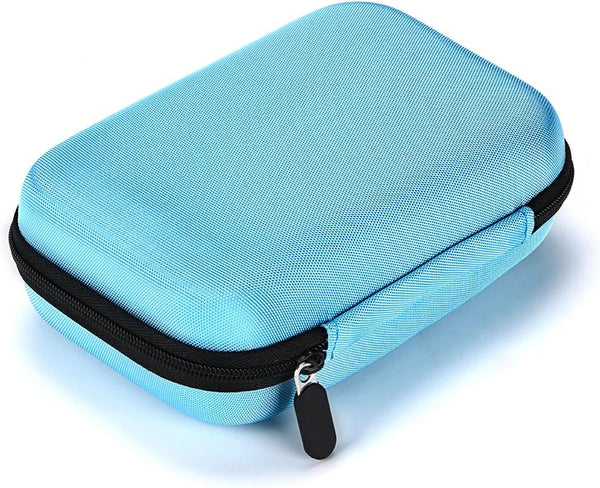 Hipiwe Hard Shell Essential Oil Carrying Case for 12 Bottles, Travel Size Essential Oils Bag Organizer (Blue)