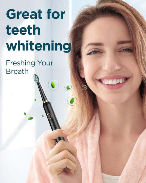 M5 8 120 Rtauys Electric Toothbrush for Adults - Sonic Electric Toothbrush for Kids and Adults with Brush Heads