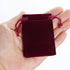 Nydotd 100pcs Velvet Cloth Jewelry Pouches, 2 X 2.8 inch Drawstring Bags for Christmas Candy Gift, Wine Red