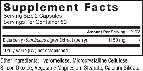 FORCE FACTOR Elderberry Capsules, Immunity and Antioxidants Supplement for Men and Women, 100 Vegetable Capsules