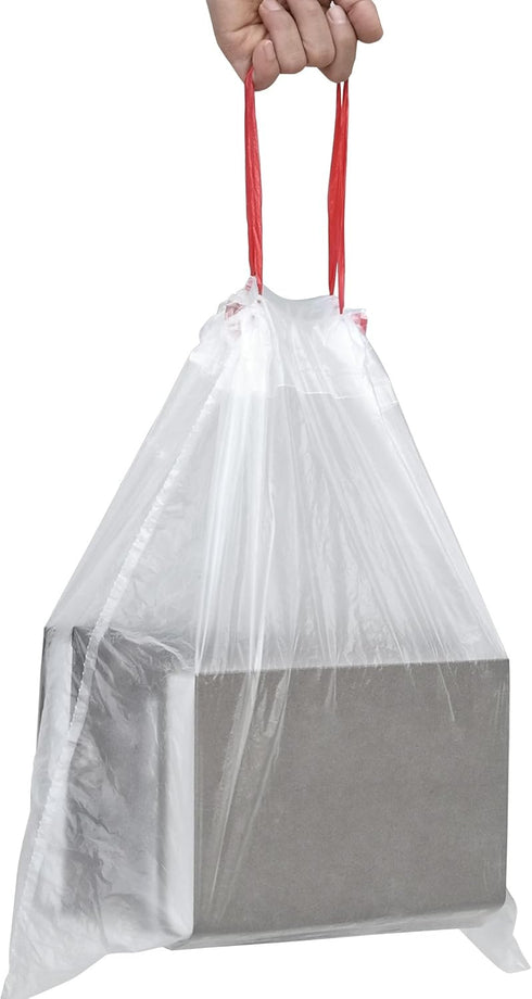 Pekky Small Trash Bags, 1.2 Gallon, Clear, 120 Counts, with Drawstring