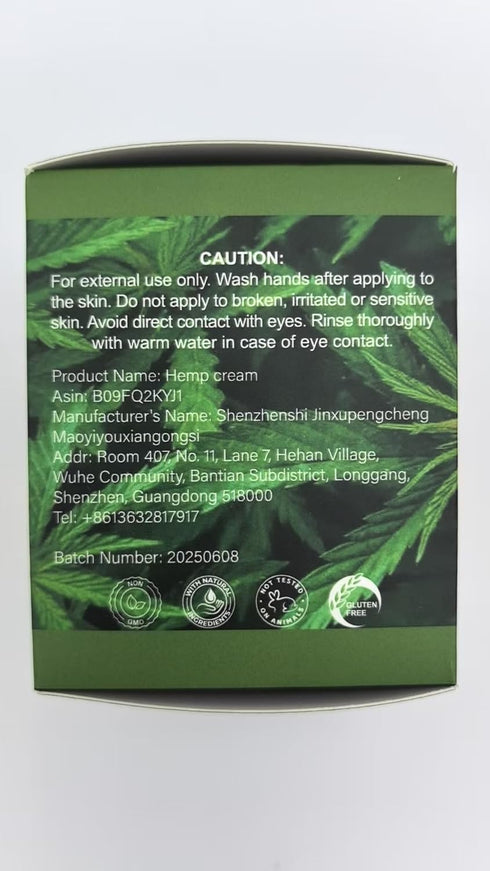 Healpark 8.5 oz hemp Cream - fl -with Arnica,MSM, Turmeric, Menthol, Aloe