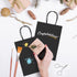 GSSUSA Kraft Paper Gift Bags 5.25x3.75x8'' 20 Pcs, Black Paper Bags with Handles for Shopping, Craft, Party