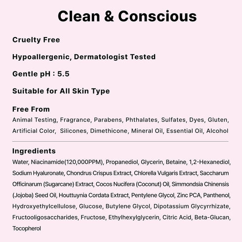 12% Niacinamide Serum with 1% Zinc PCA - Pore Minimizer for Face, Control Excess Oil & Improve Skin Tone