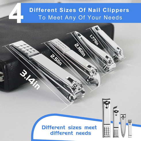Manicure Set 30 in 1 | RedFlow Nail Clippers & Toenail Clippers, Travel Manicure Tools, Pedicure Kit