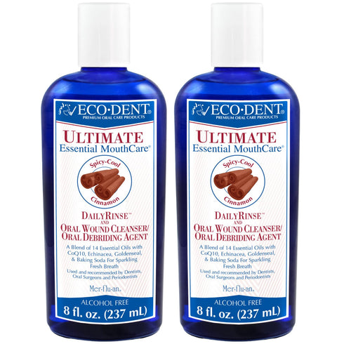 Eco-Dent Alcohol-Free Mouthwash, Cinnamon Ultimate Essential MouthCare, 8 Fl Oz (Pack of 2)
