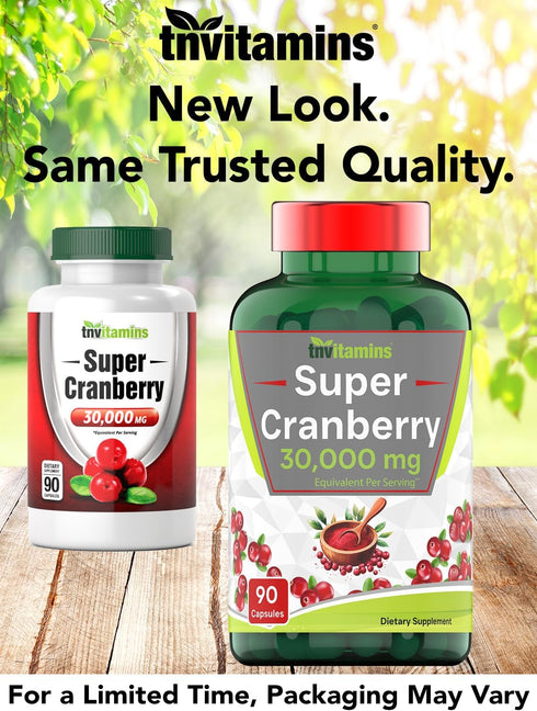 Cranberry Pills for Women & Men (30,000 MG - 90 Capsules) | Supports Urinary Tract Health