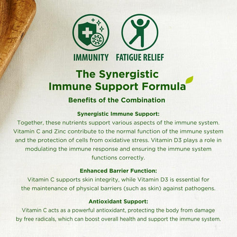 Immunity Immune Boost Supplement – Vitamin C D3 Zinc Blended, 72 Veggie Capsules, Immune Support Antioxidant Supplement