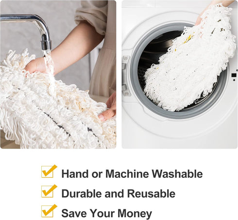 36" Microfiber Mop Pads - 2 Pieces for CLEANHOME Industrial Dust Mop: B08R3F1ZZM, Green