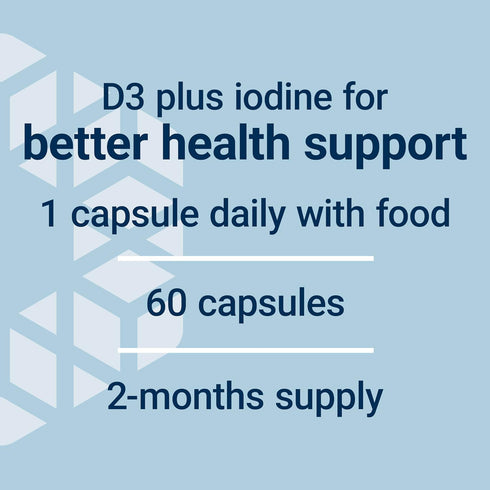 Life Extension Vitamin D3 125 mcg (5000 IU) with Sea-Iodine for Bone & Brain Support – 60 Capsules