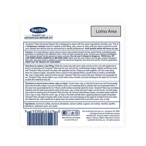 DenTek Temparin Max Caps & Fillings Repair Kit - 0.0733 oz, Pack of 4