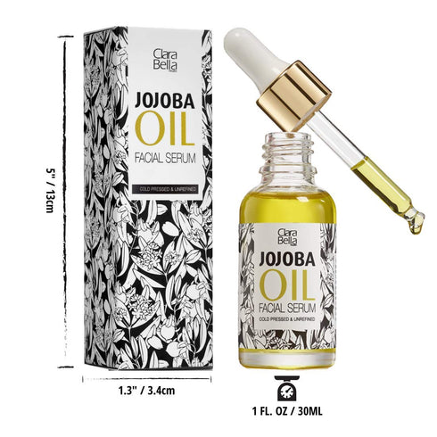 Organic Jojoba Oil Face Serum, Anti Aging, Reduces Dry Skin, Acne Scars, Vitamin E