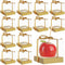 SHUESS 75PCS Candy Apple Boxes with Hole 3.54 Inches Clear Apple Boxes for