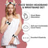 CAVETEE 3 Piece Cute Makeup Headband and Wristband Set for Women, Spa Cosmetic Elastic Hair Accessories