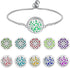 Nadiho 2 20 Set Pcs Essential Oil Diffuser Bracelet, Stainless Steel Aromatherapy Diffuser Locket Adjustable Bracelet