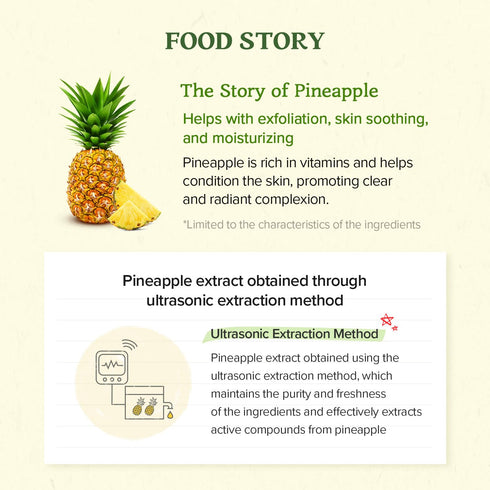 SKINFOOD Pineapple Peeling Gel, 3.38 fl.oz. (100ml), Pineapple & Aloe AHA Deep Facial Exfoliating Gel