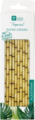 Talking Tables Tropical Fiesta Bamboo Paper Straws, Pack of 30, Biodegradable Eco-Friendly
