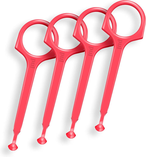 PUL Clear Aligner Removal Tool for Invisalign, Retainers, Dentures, Hygienic Oral Care Accessory, Pink (Pack of 4)