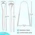 Set of 3 Tongue Scrapers for Adults, Tough Metal Tongue Cleaner with Storage Case, Stainless Steel for Fresh Breath
