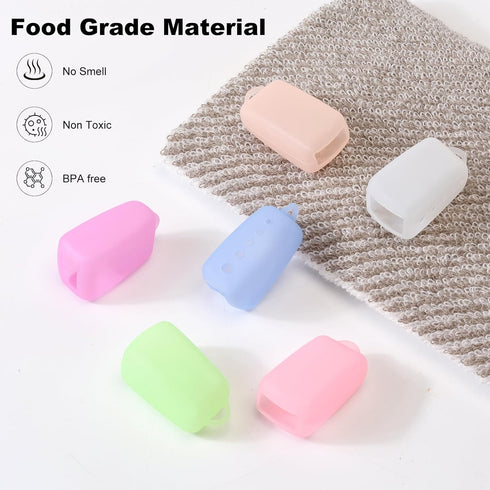Serqd 6 Pack Silicone Toothbrush Covers, Travel Toothbrush Head Caps for Manual and Electric Toothbrushes, Breathable