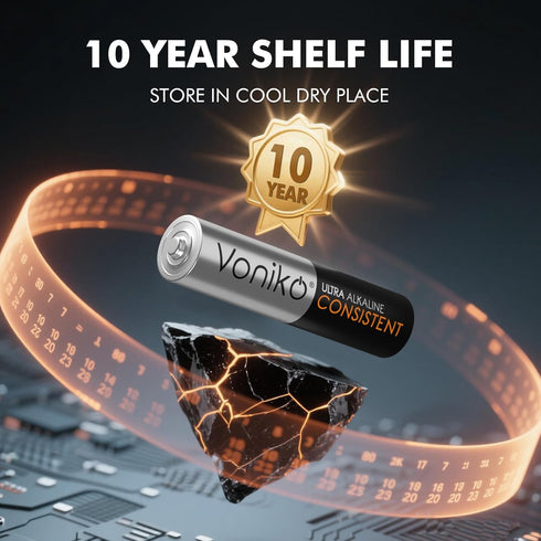 Voniko 48 Pack 1.5v 10-Year AAA Batteries - Alkaline Triple A Battery - Ultra Long-Lasting, Leakproof Batteries - Shelf