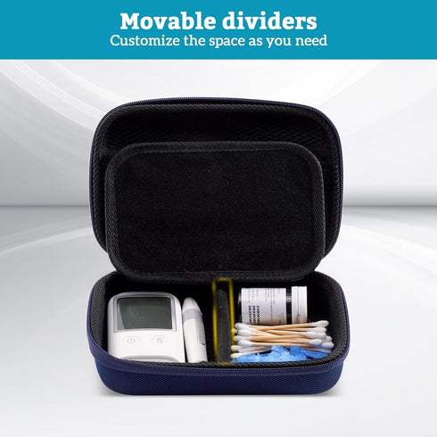 ProCase Diabetic Supplies Hard Travel Case, Diabetes Storage Bag for Glucose Meter, Insulin Pen, Blood Sugar Test Strips