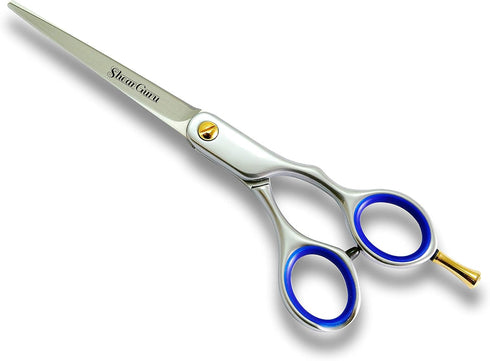 Professional Barber Scissor Hair Cutting Set by ShearGuru - 1 Straight Edge Hair Scissor, Shears (5.5)