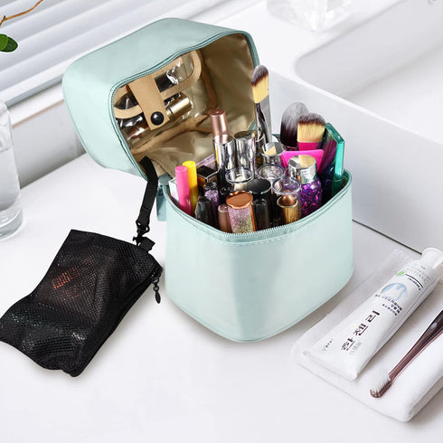Makeup Brush Organizer, Small Makeup Bag Brushes Set Case for Travel, Cosmetic Storage Pouch