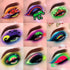 Neon Pigment Eyeshadow Powder UV Reactive Glow in Blacklight 6 Mixed Bright True Colors for Body Makeup