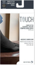 20-30 mmHg Cotton Socks for Women, Black Herringbone, Large