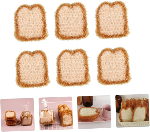 6pcs Cotton Dish Towels, Natural Wipes for Dish Washing, Non-scratch Dish Towels, Korean